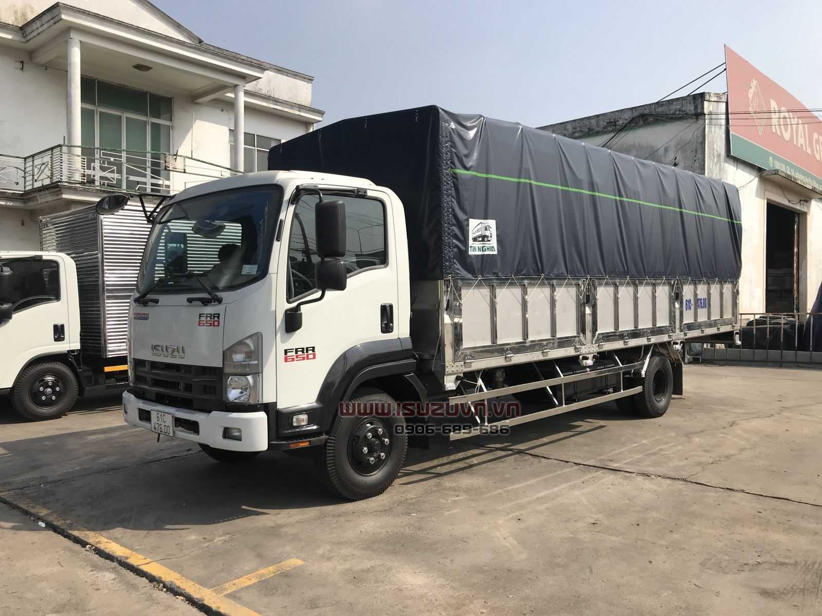 Xe Tải Isuzu 6T5 Thùng Mui Bạt Inox 6M8 – FRR90NE4