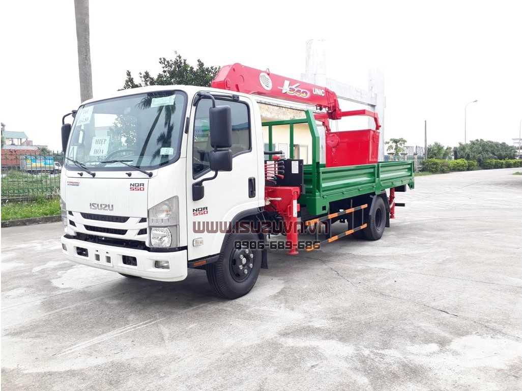 Xe Tải Cẩu 3T65 Gắn Cẩu UNIC URV345 – ISUZU NQR75LE4