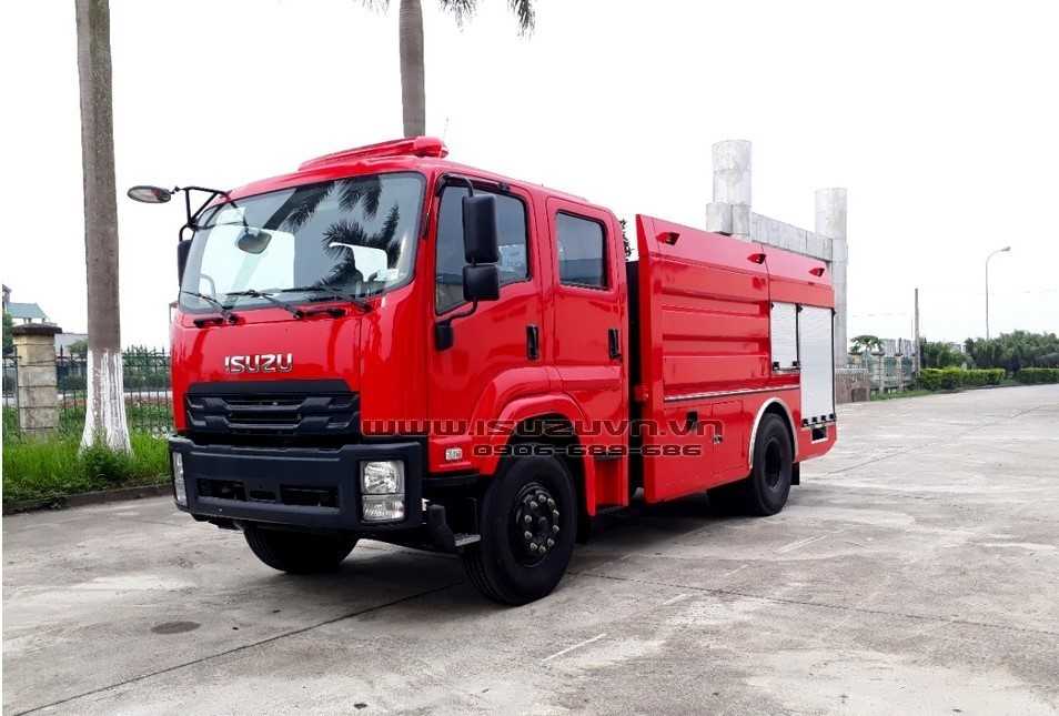 Xe Chữa Cháy 6000L+600L (Cabin Kép) – ISUZU FVR34LE4