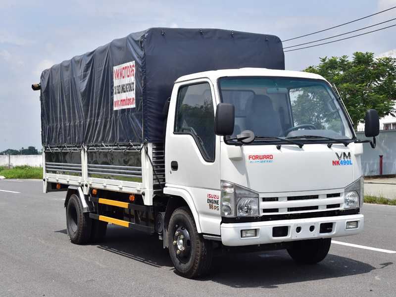 Xe Tải 1T9 Isuzu VM NK490L – Thùng Mui Bạt Dài 4M3